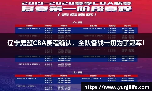 辽宁男篮CBA赛程确认，全队备战一切为了冠军！